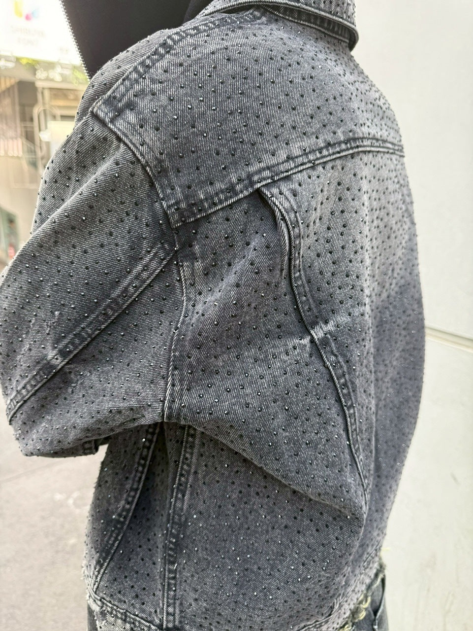 Never mind the XU】rhinestone denim jacket / 【ネバーマインドザ