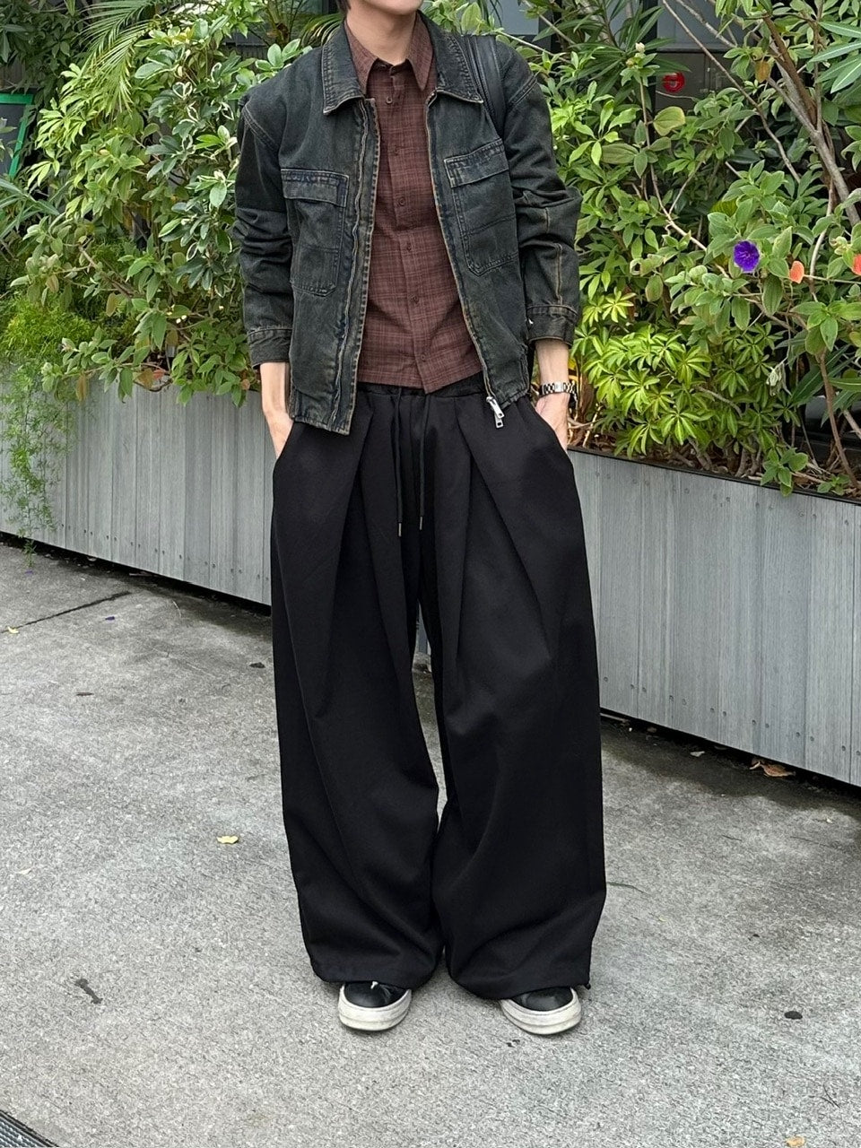 大阪店WEB限定受注制【Chikashitsu +】double tuck balloon sweat pants / 【チカシツプラス】ダブルタックバルーンスウェットパンツ (2color)
