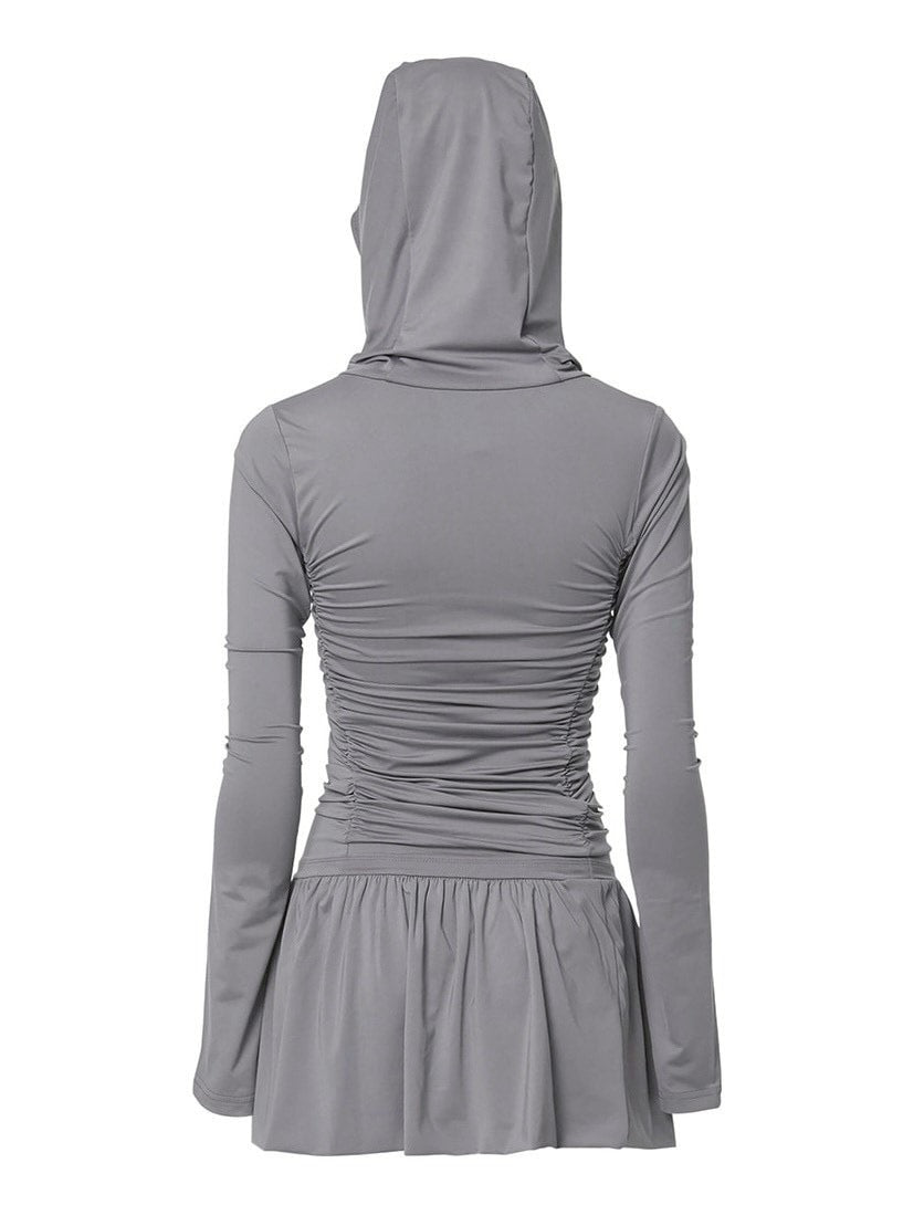 【FLAREUP】Hooded High Neck Long Dress / 【フレアアップ】フードハイネックロングドレス