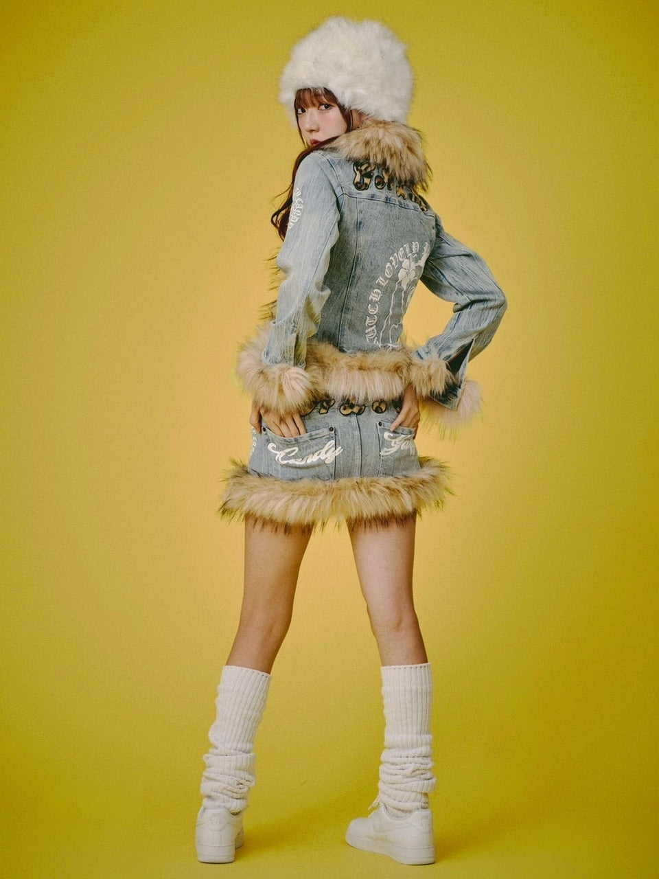 【GALFY】ぎゃるちゃんファーデニムJKT