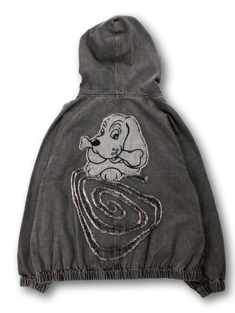 【GALFY】ぐるグニャデニムパーカー