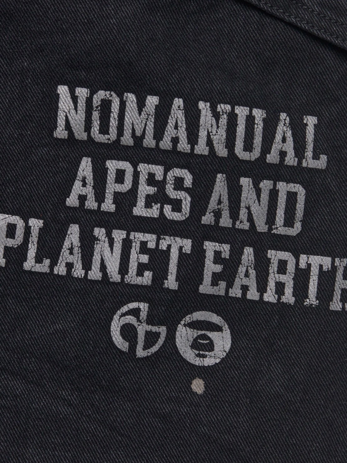 【AAPE X NOMANUAL】AAPE X NOMANUAL PAINTED DOUBLE KNEE DENIM PANTS