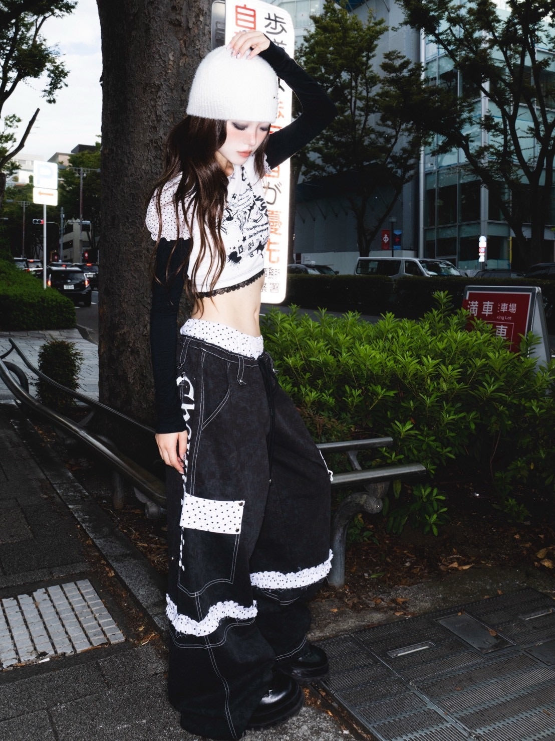 1/2 20:00発売【CHERRYQUIRI】graffy starry puffy sleeve