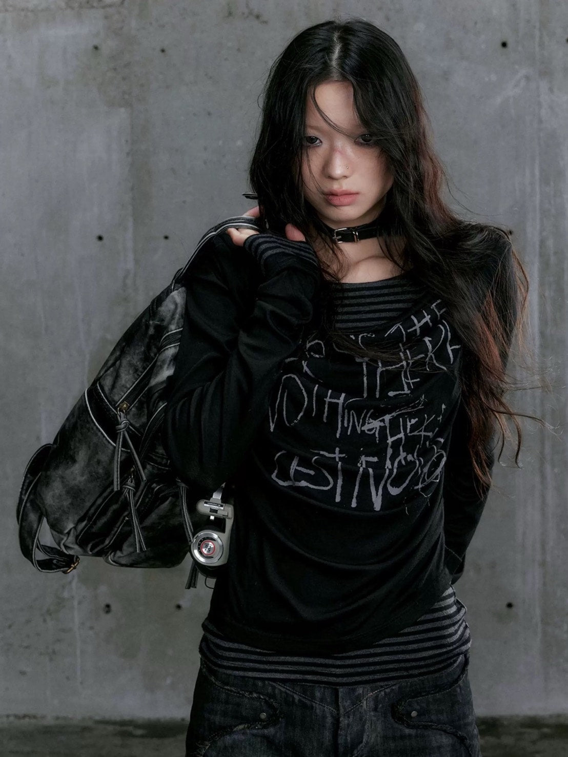 【Cest Nous】Border Patchwork T-Shirt