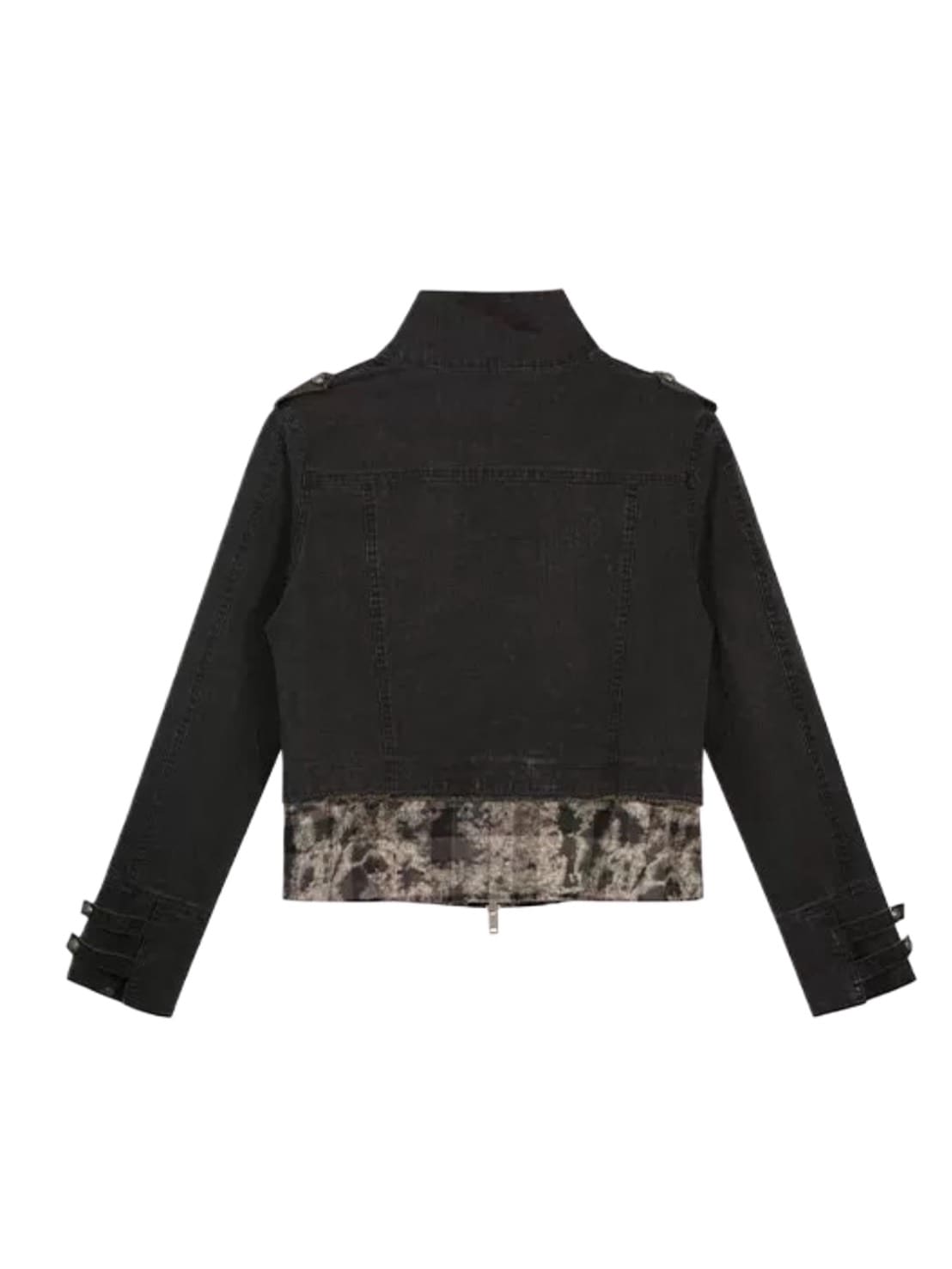 【Cest Nous】Baroque Jacket / 【セヌー】ハイネックバロックジップアップデニムジャケット