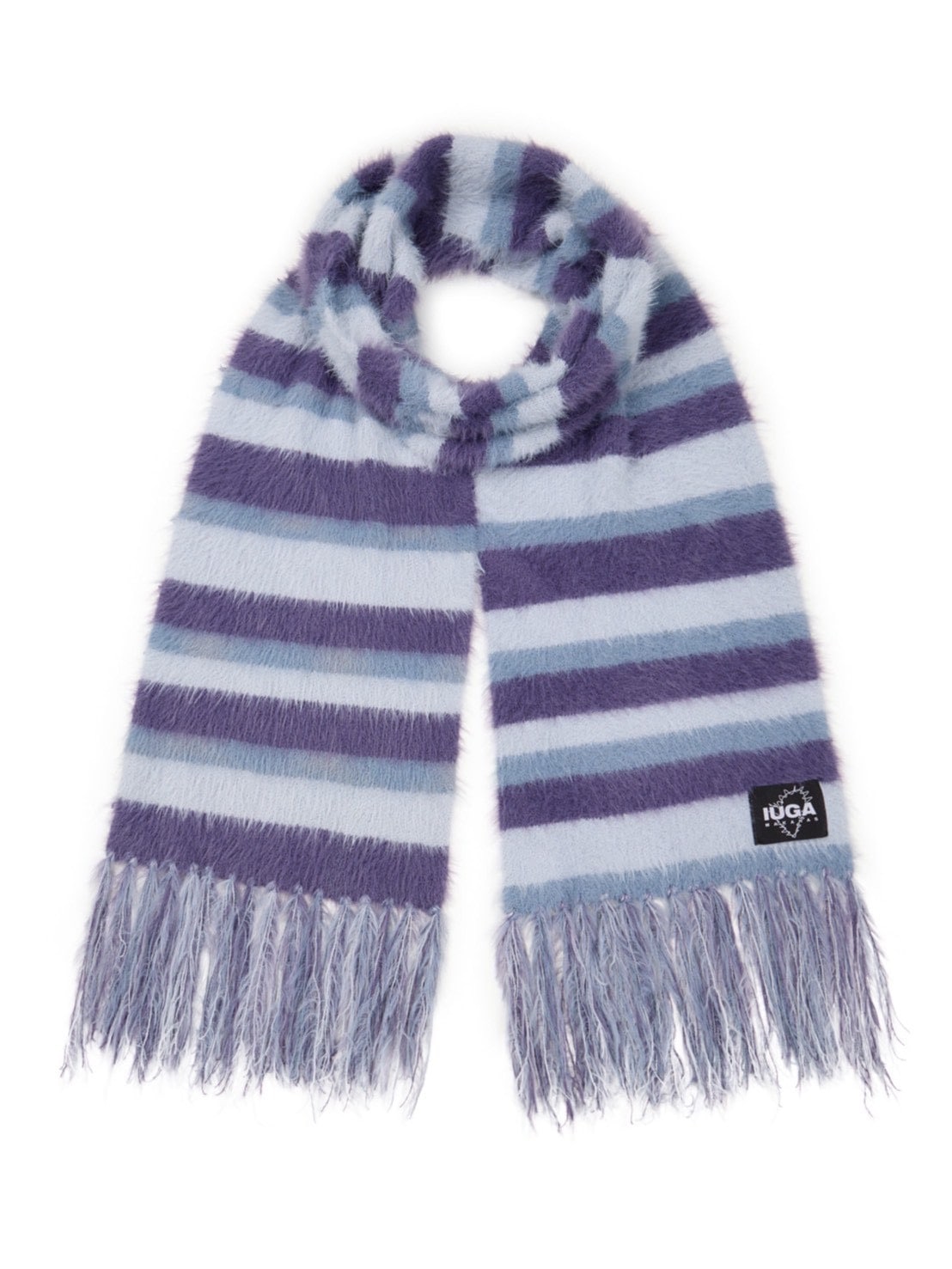 【IUGAMAKARAS】Striped Hairy Bold Muffler
