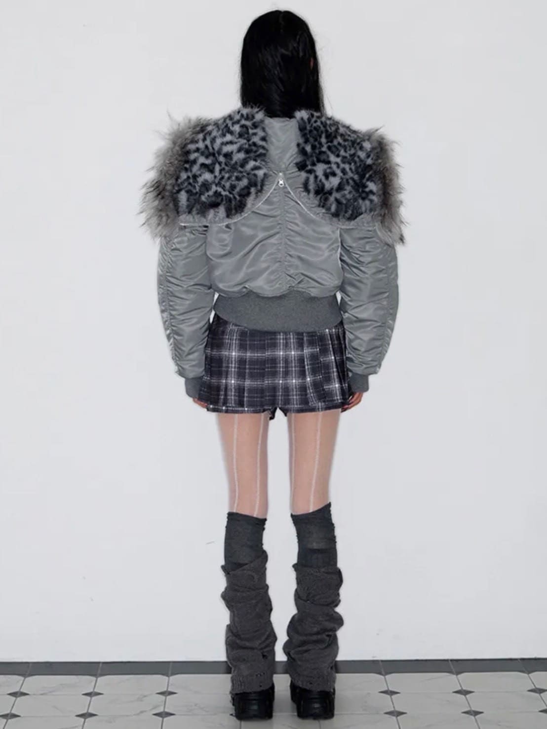 【NOT KNOWING】Fur Trim MA-1 Padded Jumper