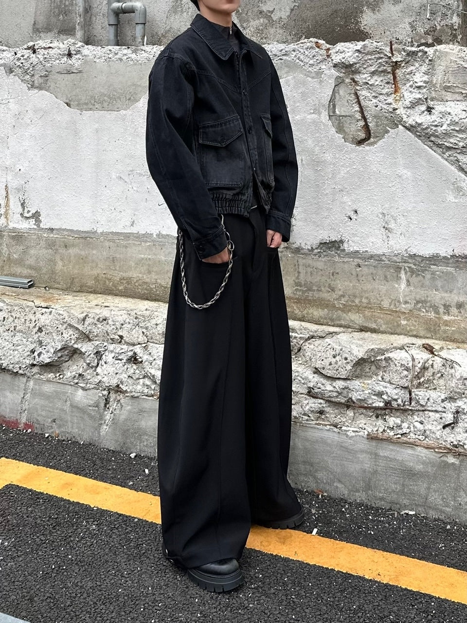 大阪店WEB限定受注制【Chikashitsu＋】washed denim work jacket / 【チカシツプラス】ウォッシュドデニムワークジャケット