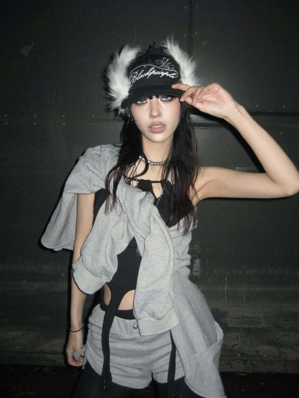【BLACK PURPLE】Shadow Loop Short Pants