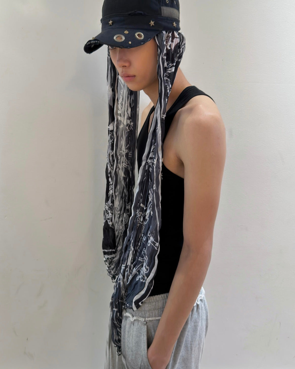 【LECYTO】Relic Pleated Long Scarf