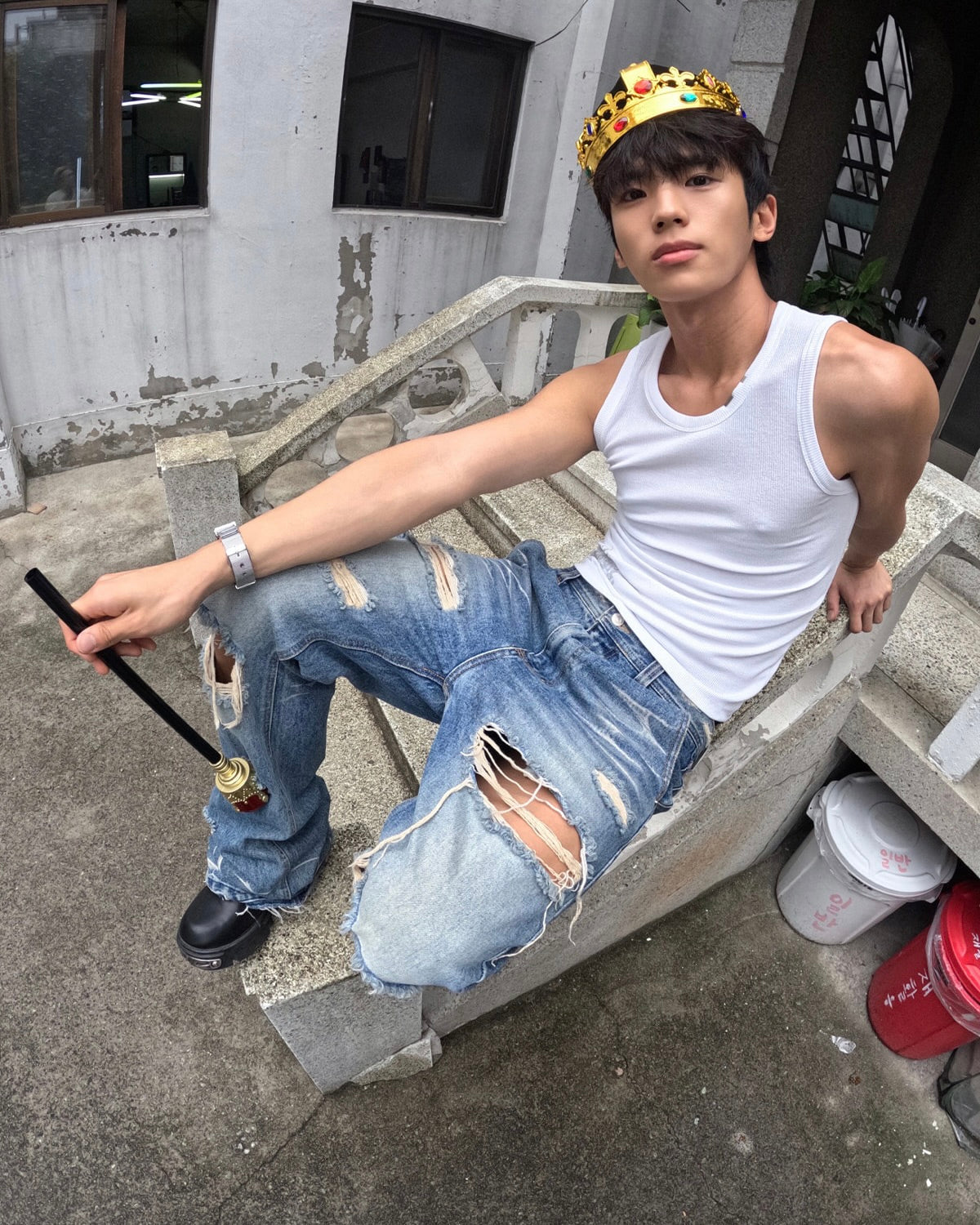 【LECYTO】Glitter Rib Sleeveless