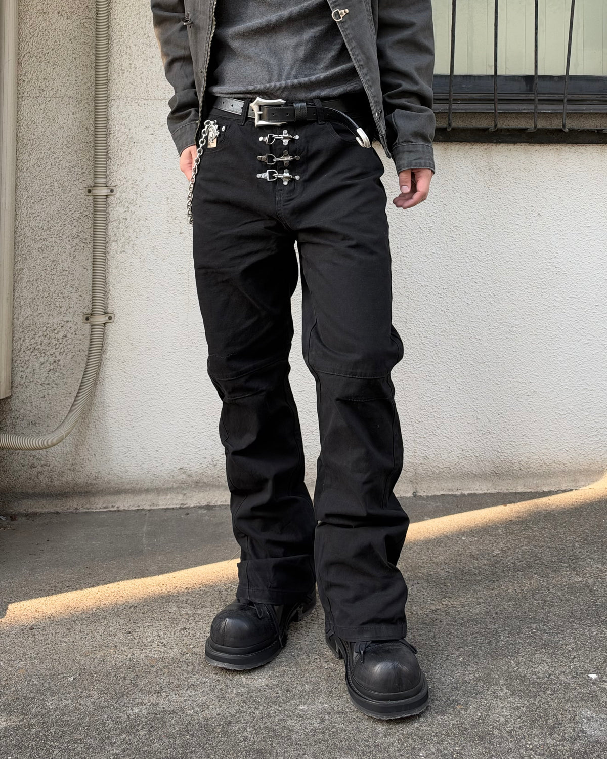 大阪店WEB限定受注制【Chikashitsu +】triple hook dyed  pants (2color)