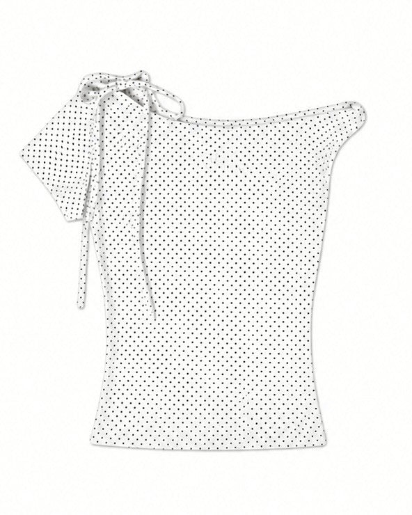 渋谷109店WEB限定受注制【nmtc+】Dot Ribbon Neck Tee (3color)