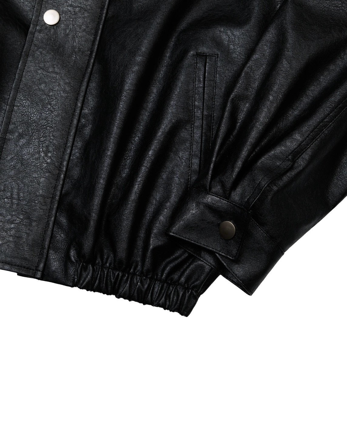 【Uglyshadow】VEGAN LEATHER HOODED JACKET