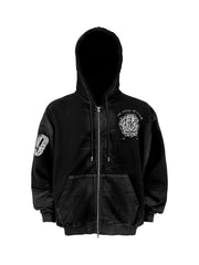 【Rosen Kreuz】COATED SHIELD ZIP UP HOODIE