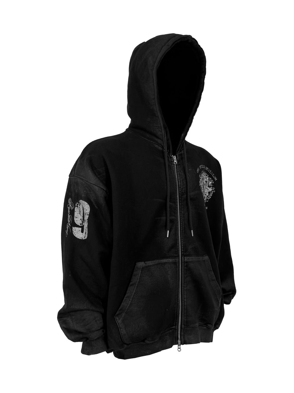 【Rosen Kreuz】COATED SHIELD ZIP UP HOODIE