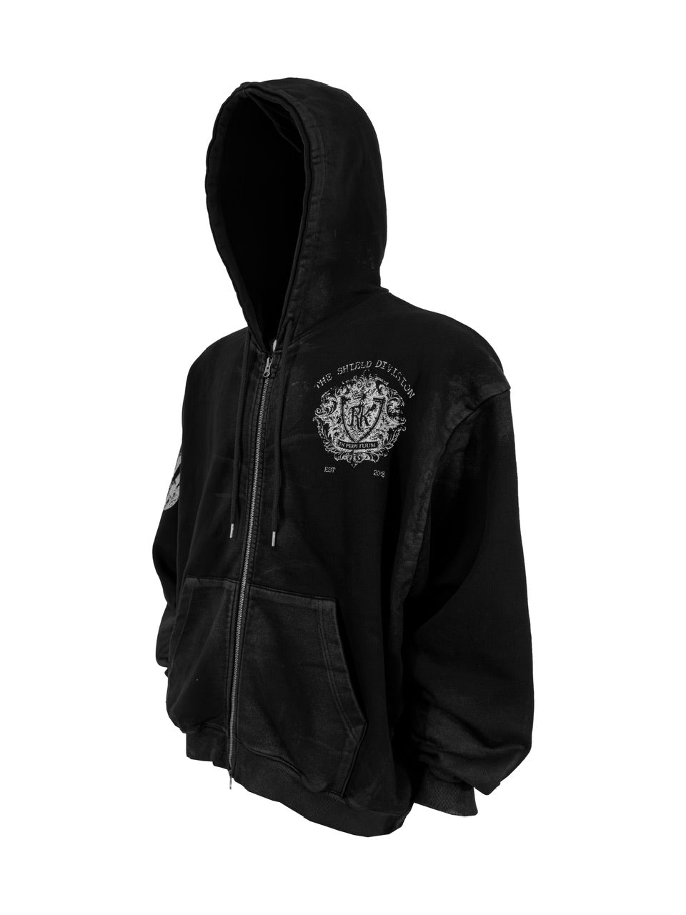 【Rosen Kreuz】COATED SHIELD ZIP UP HOODIE
