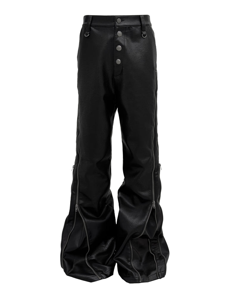 【Rosen Kreuz】MULTI-ZIP GUARD LEATHER PANTS