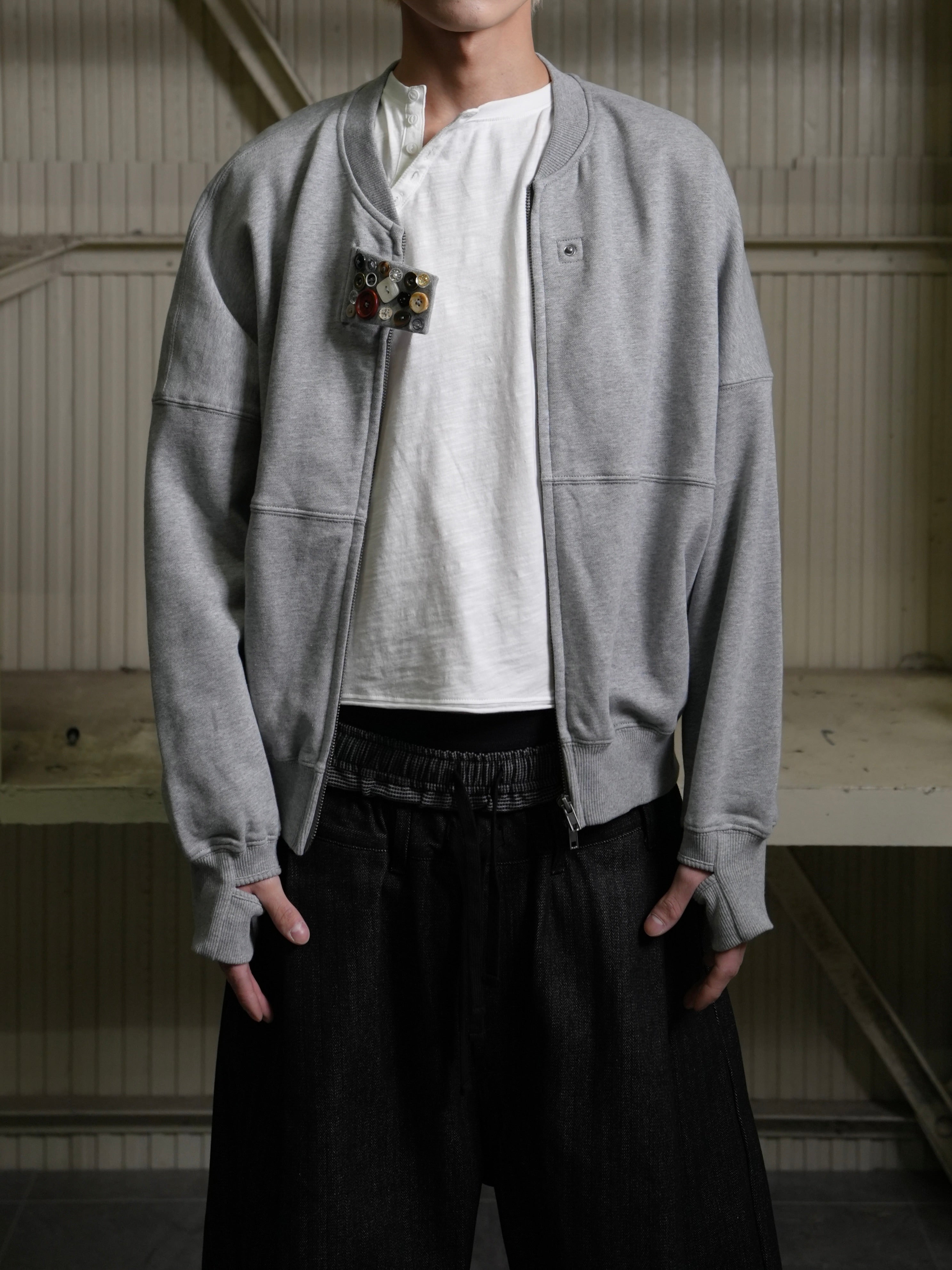 【Lee fi Ne】Multi Button Zip-Up Jacket