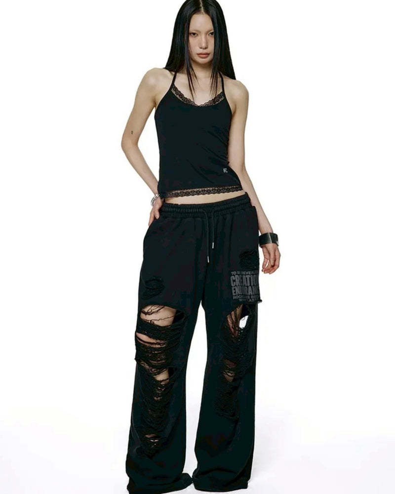 【ROCK CAKE】Creation Damage Jogger
