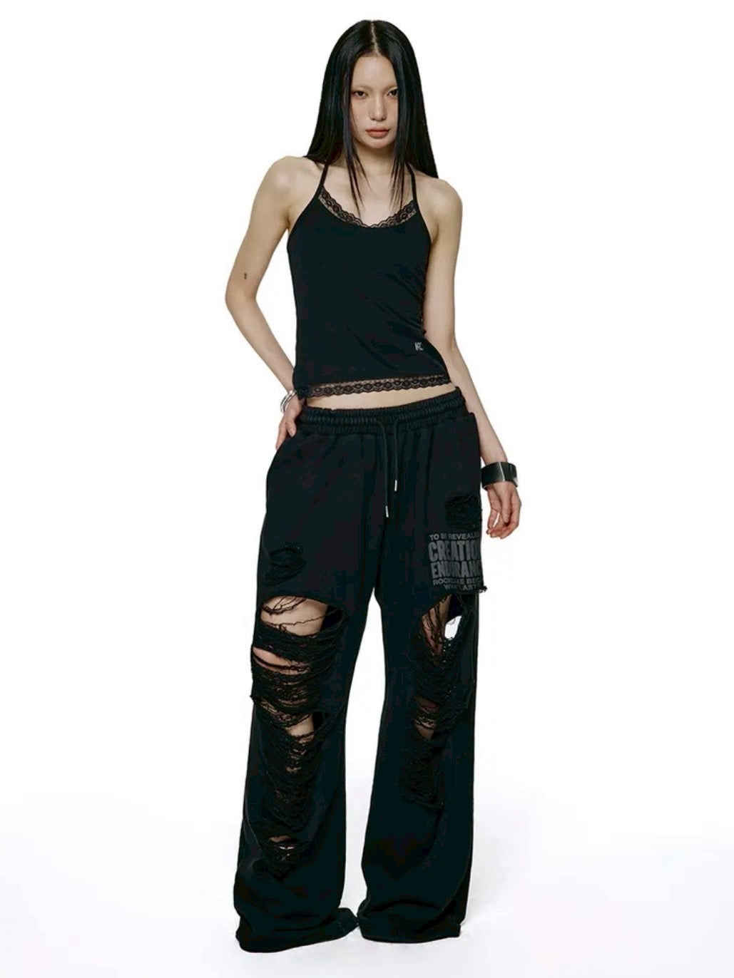 【ROCK CAKE】Creation Damage Jogger