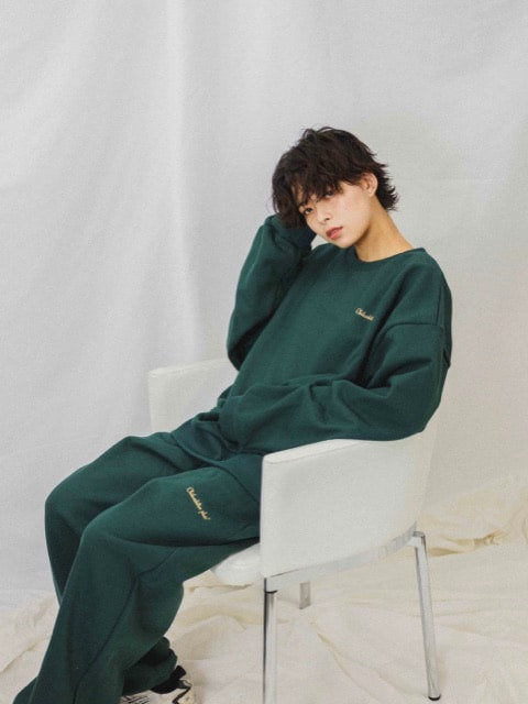 【Chikashitsu + ORIGINAL】loose logo sweat pants (3color)