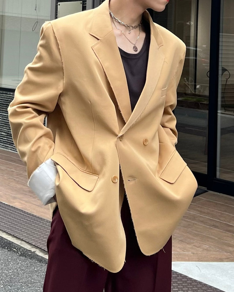 受注制【Chikashitsu +】bi-color double jacket (2color)