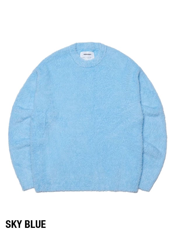【NOMANUAL】CROPPED HAIRY KNIT (15color) / 【ノーマニュアル】クロップドヘアリー長袖ニット
