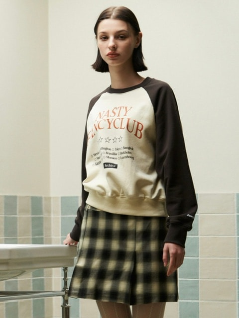 【FANCY CLUB】HELLO WORLD CROP SWEATSHIRT