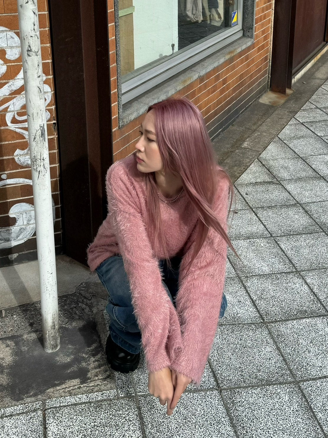 受注制【Chikashitsu +】shaggy knit (5color)