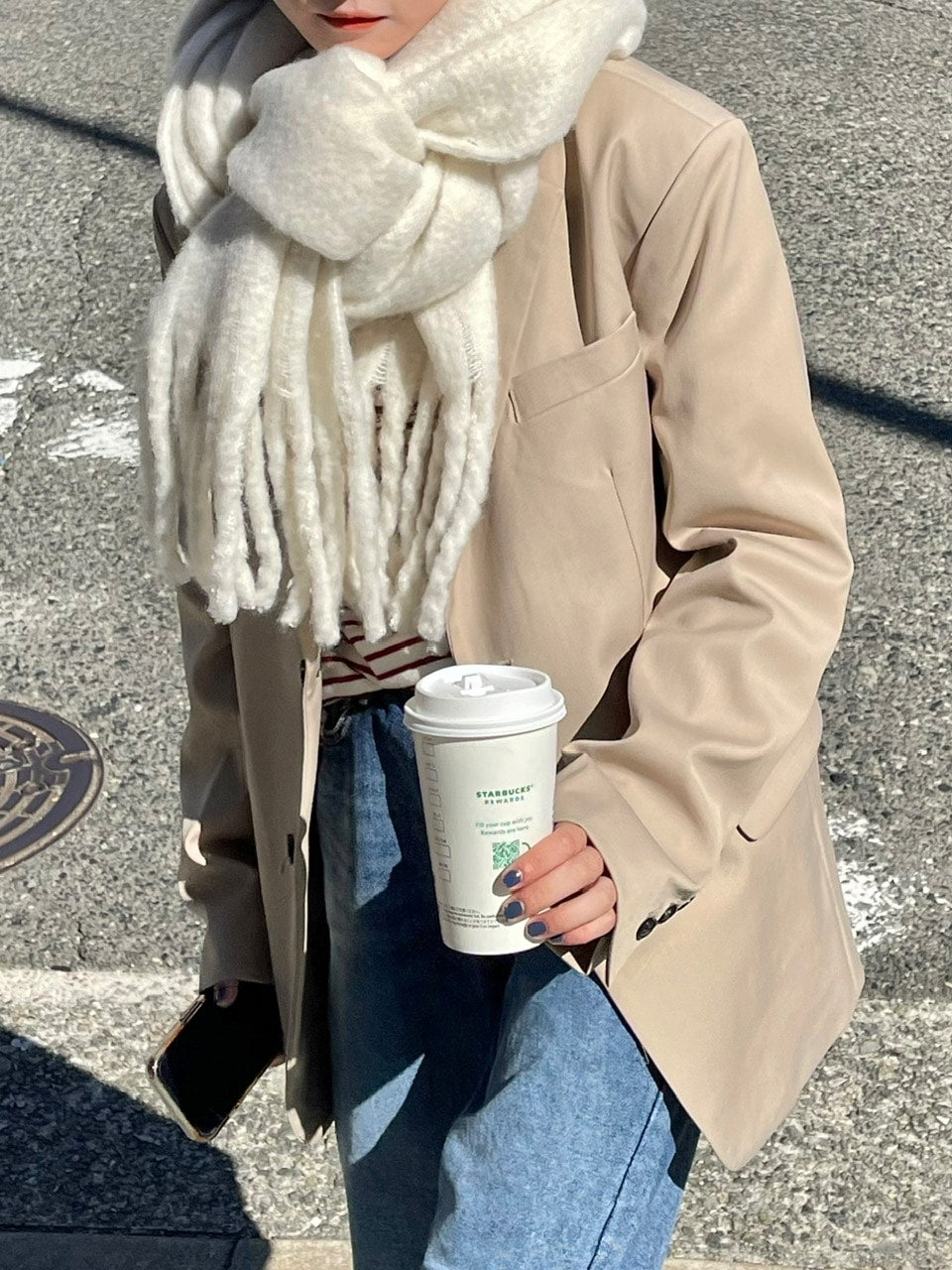 受注制【Chikashitsu +】volume color muffler (6color)