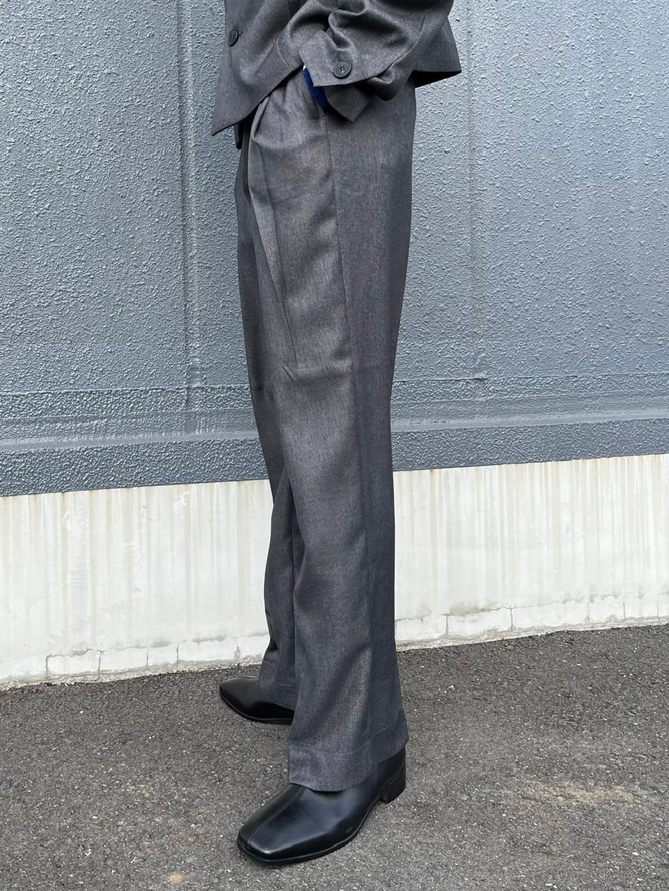 受注制【Chikashitsu +】set up tuck slacks (3color)