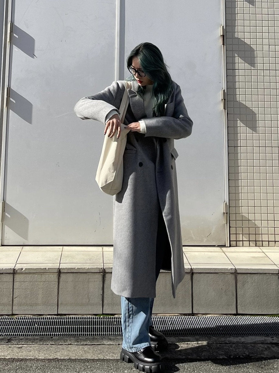 受注制【Chikashitsu +】arm zip gentleman coat (2color)