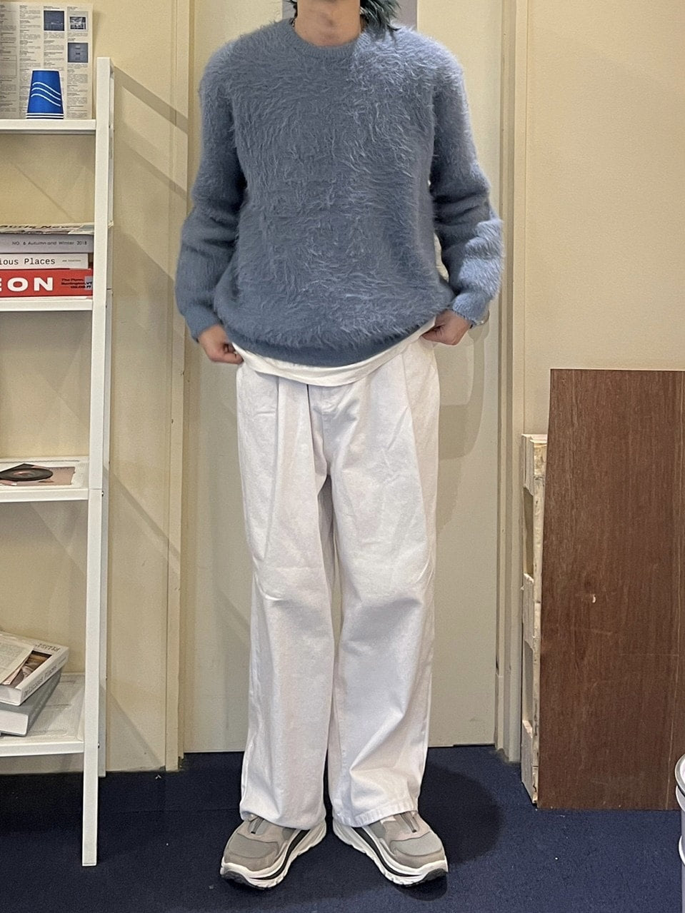 受注制【Chikashitsu +】hairy knit (2color)