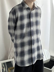 大阪店WEB限定受注制【Chikashitsu +】over fit shadow check shirt (3color)