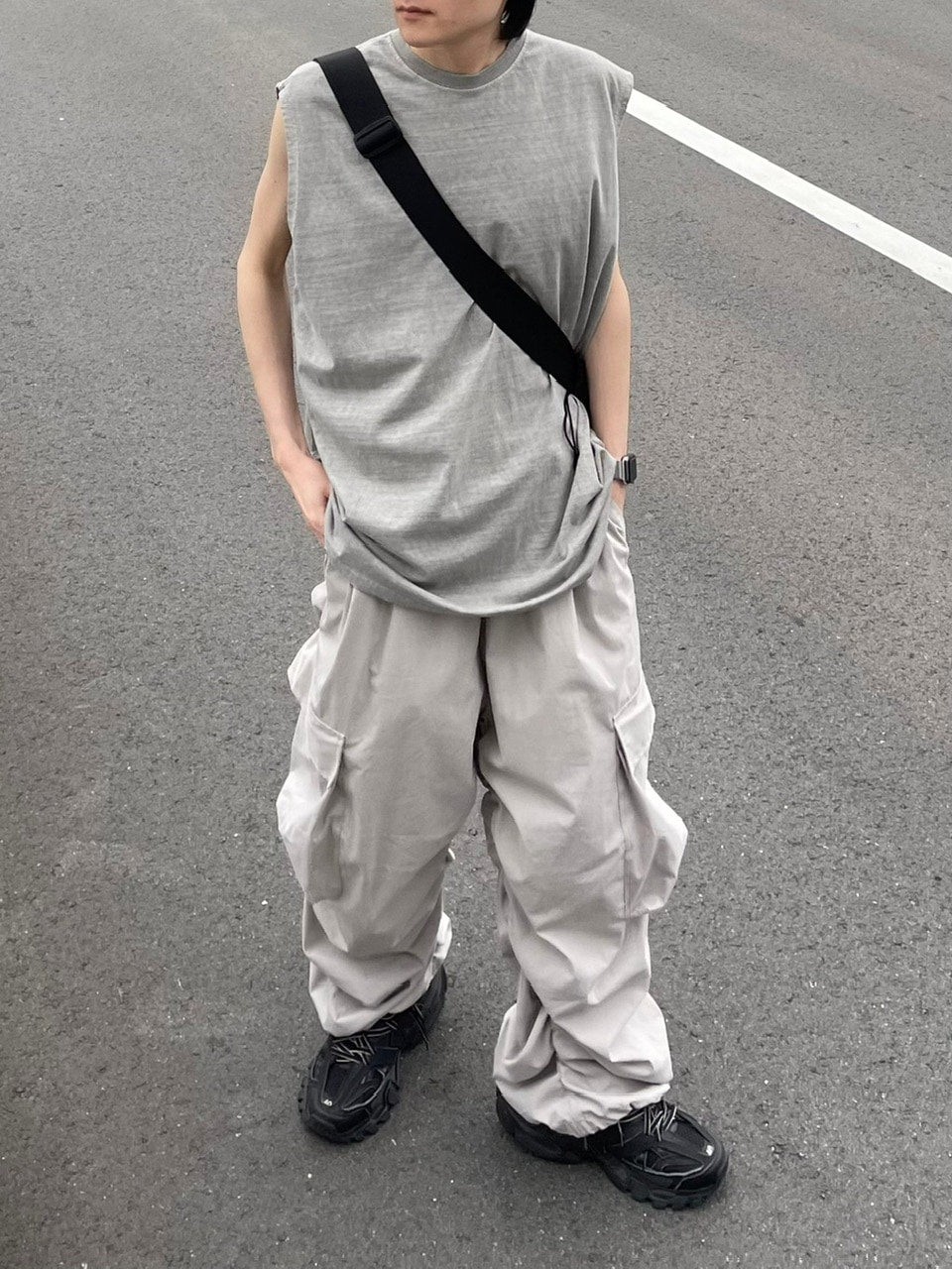 受注制【Chikashitsu +】basic cotton sleeveless (5color)