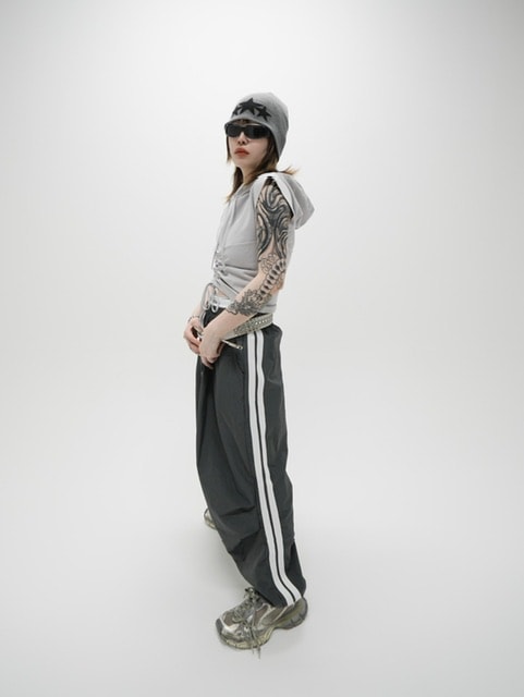 受注制【Never mind the XU】nylon track pants (2color)