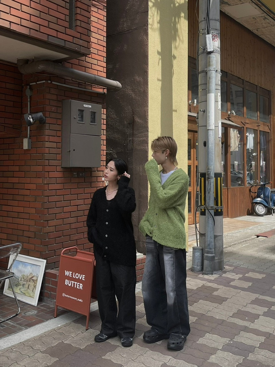 受注制【Chikashitsu +】bookle hairly cardigan (3color) / 【チカシツプラス】バックルヘアリー長袖カーディガン