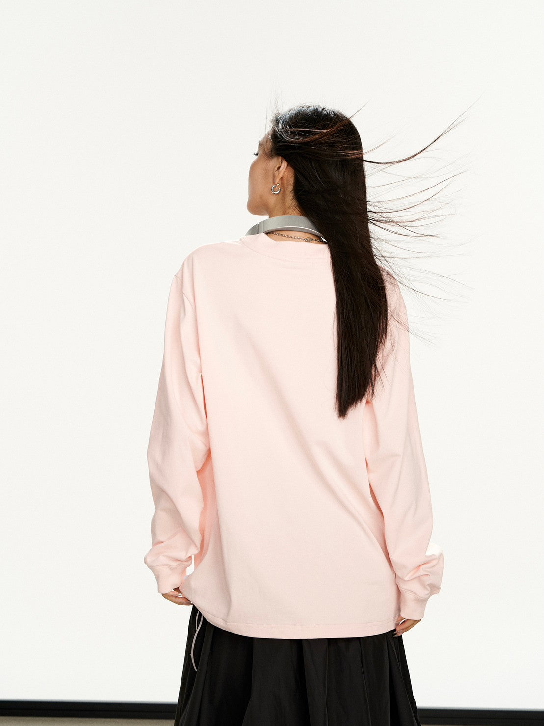 【Dpercent】Front Logo Sweater