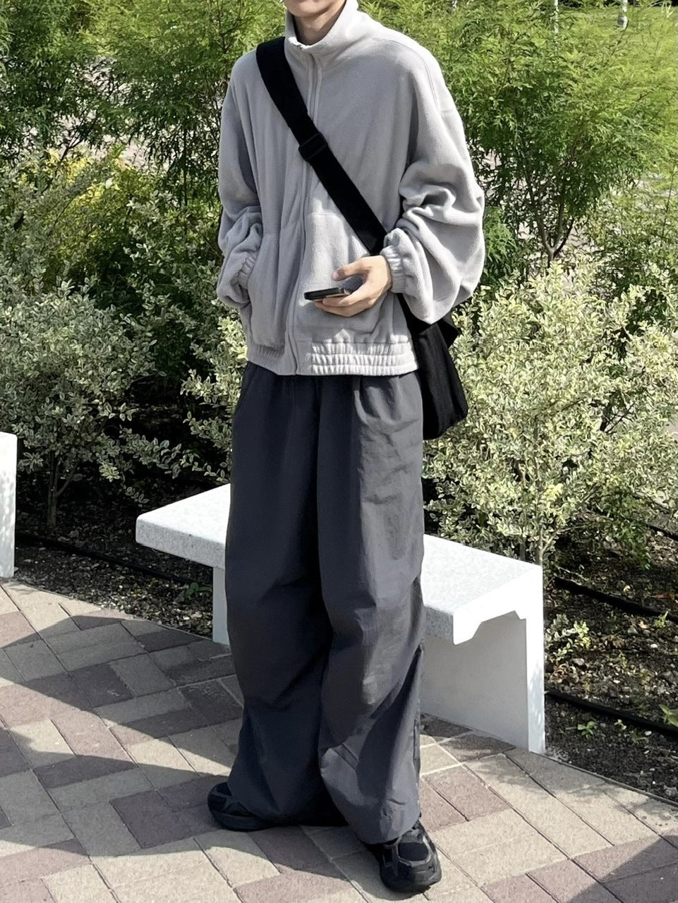 受注制【youll】snap button tuck wide pants (3color)