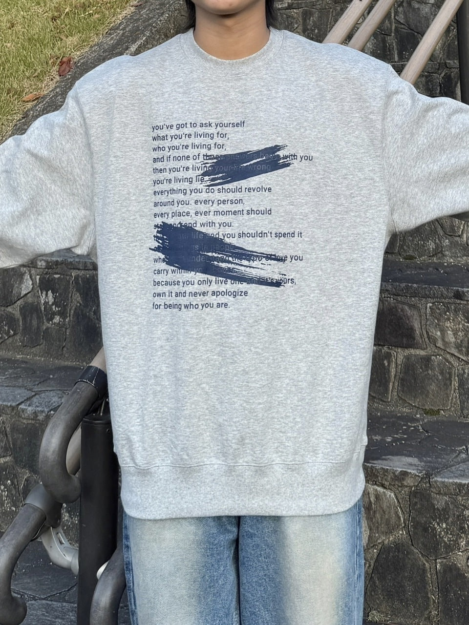 受注制【RENOL】lettering sweat shirt (4color)