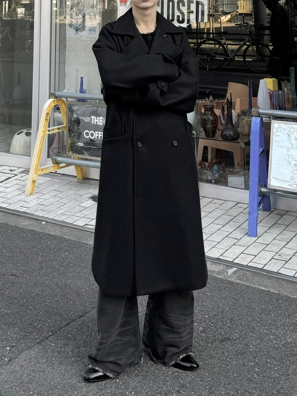 大阪店WEB限定【Chikashitsu +】oversized wool double coat (2color)