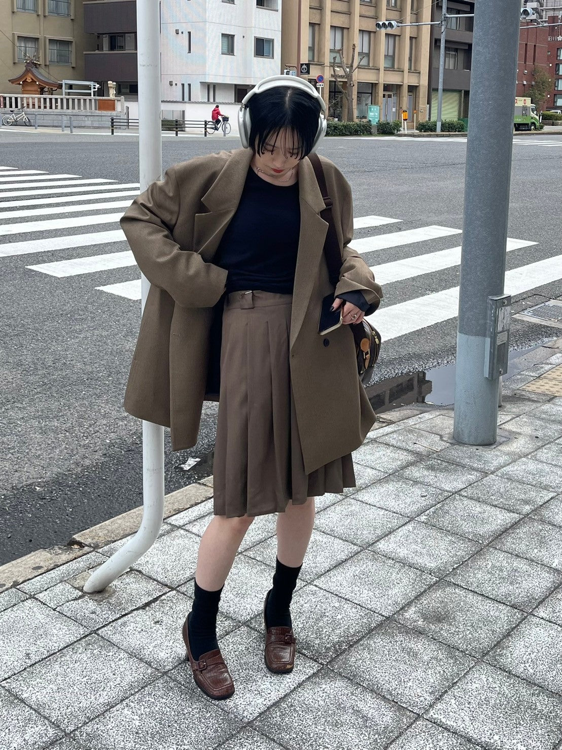 受注制【Chikashitsu +】pleats midi skirt (3color)