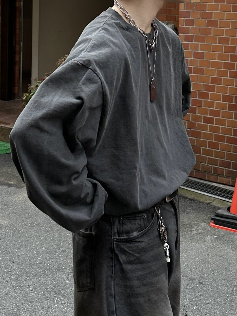 大阪店WEB限定受注制【Chikashitsu +】pigment long sleeve (2color)