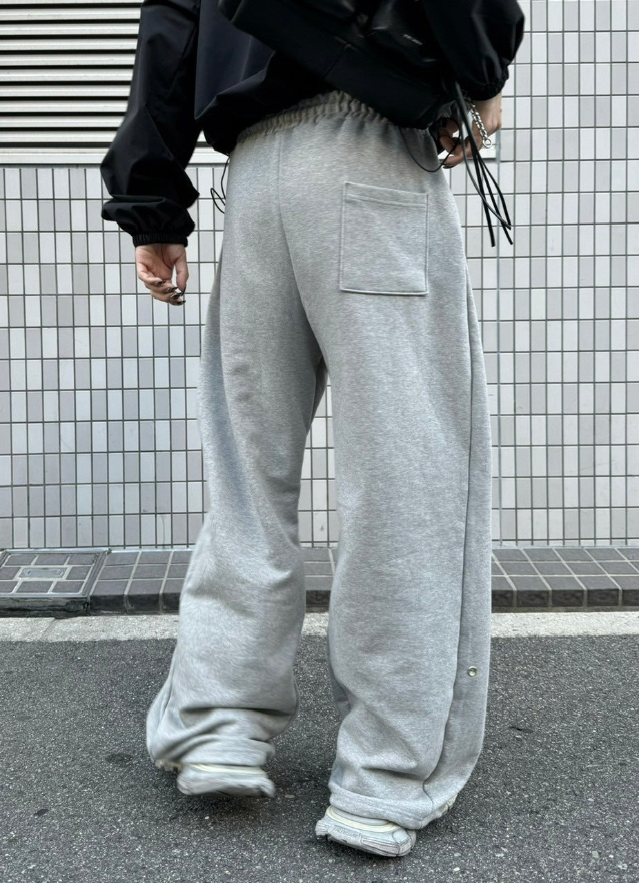 受注制【Chikashitsu +】snap button buggy sweat pants (3color) / 【チカシツプラス】スナップボタンバギースウェットパンツ