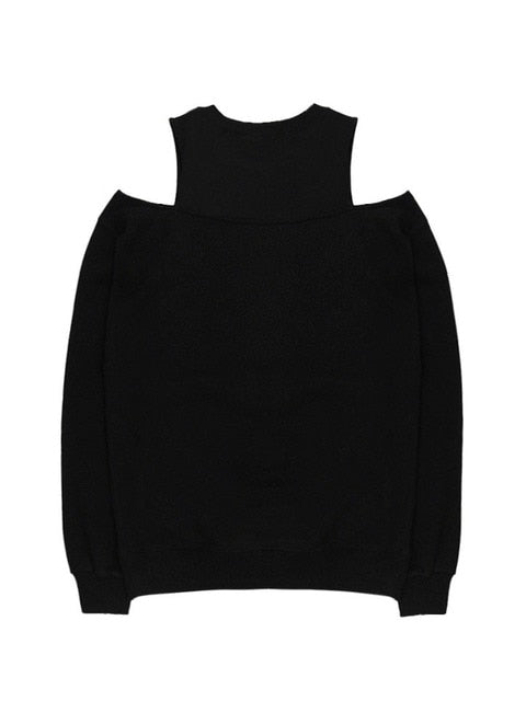 【ROCK CAKE】Open Shoulder Sweatshirt