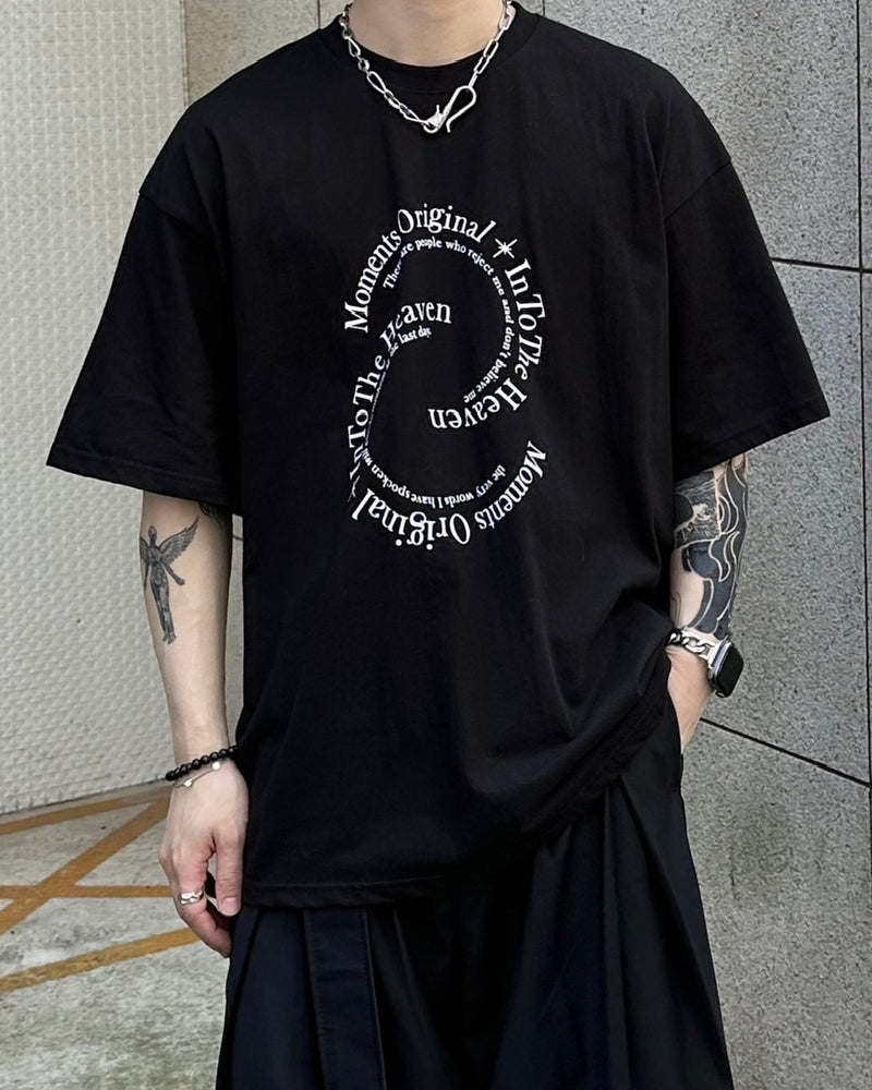 受注制【Chikashitsu +】logo graphic t-shirt 2 (3color) / 【チカシツプラス】グラフィックロゴプリント半袖Tシャツ