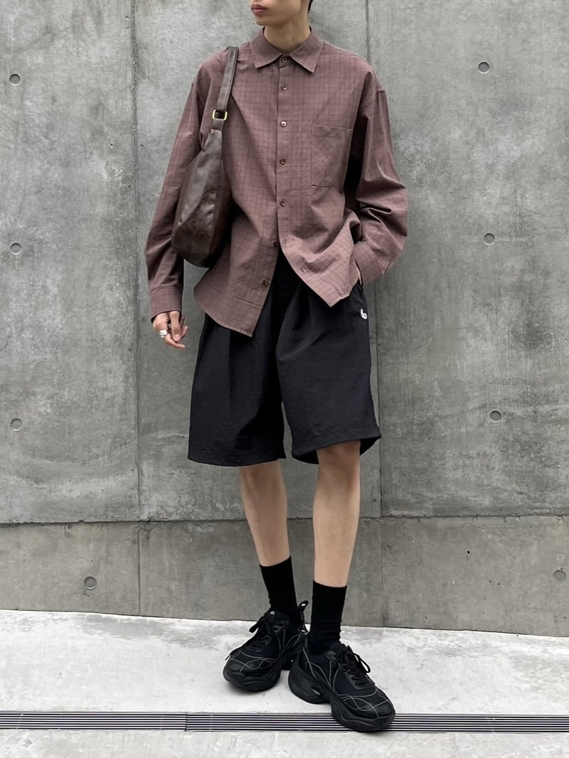 東京店WEB限定【Chikashitsu +】glen check regular shirt(2color)