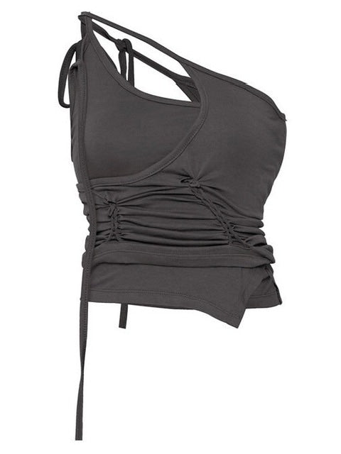 【FLAREUP】[SET] Handmade Twisted Layered Top