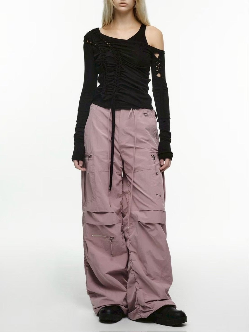 【NACHE】PUCKERING JOGGER PANTS (UNISEX)
